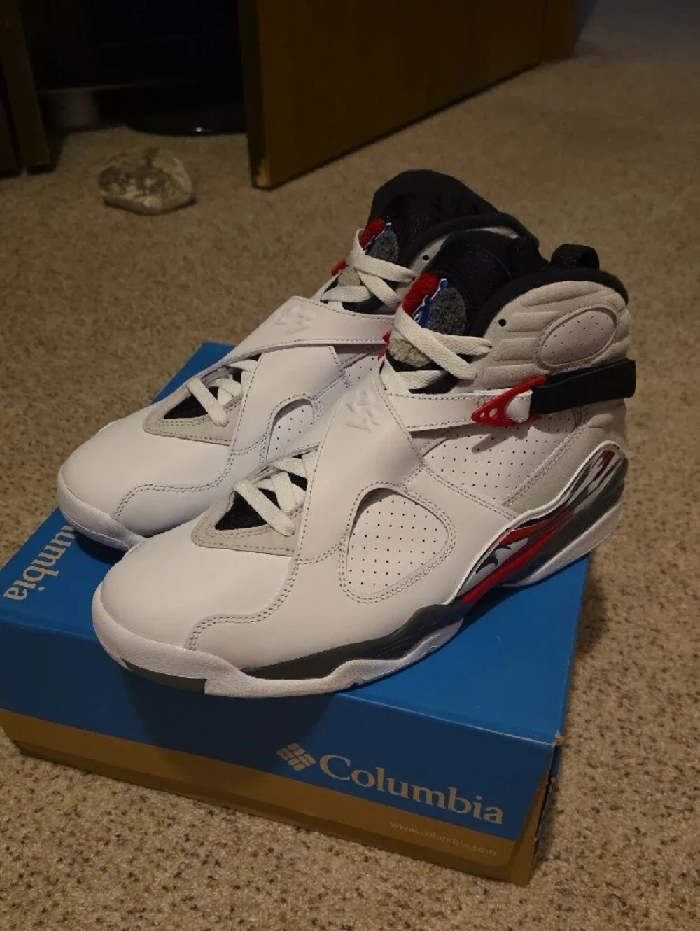 Jordan Retro Sneakers White Black Red